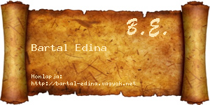 Bartal Edina névjegykártya